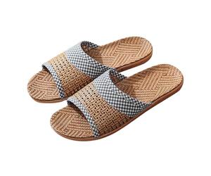 Generisch Shoes Women Size 7 Linen and Grape Vine Pattern for Men and Women - Cooling Mats Non-Slip Home Slippers White Glitter Shoes Women, black, 10 UK