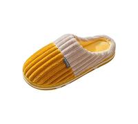 Generisch Shoes Women's 43 Slip-On Pairs Fur Shoes Warm Slippers Shoes Hold Slippers Women Flat Women's Slippers Canvas Shoes Women Blue, yellow, 4 UK