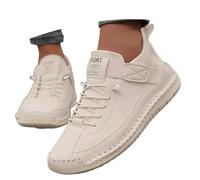 Generisch Shoes Women's Orthopaedic Trainers Comfortable Leather Shoes Waterproof Running Shoes Breathable Jogging Shoes Lightweight Sports Shoes Painless Leisure Shoes with Comfort Foot Bed, beige, 4