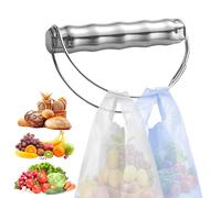 Generisch Shopping Bag Carrier Handle Food Bag Holder Stainless Steel Stainless Steel Holds Up to 50 Pounds Handle for Home, Travel, Market, Laundry, Picnic, Camping