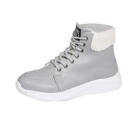 Generisch Short Boots Women's Short Shaft Short Women's Boots Retro Western Knight Boots Elegant Chelsea Modern Boots Ankle Transition Boots Short Boots Outdoor Party Winter Boots, lightgrey, 8 UK