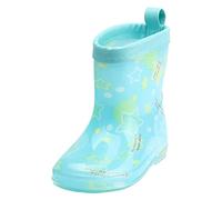 Generisch Short rain boots for toddlers, easy to put on, waterproof boots with non-slip sole for wet days, sky blue, 8.5 UK