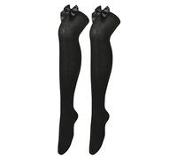 Generisch Short Socks Men's 43-46 Colour Socks Thigh High Socks Over the Knee Socks Festival Christmas Green Long Stockings, black, One Size