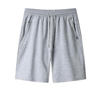 Generisch Shorts Men's Shorts Summer Plain Men's Training Trousers Plus Size Quick Drying with Mesh Beach Shorts Swimsuit Jogging Bottoms Boys Short, gray, 7XL