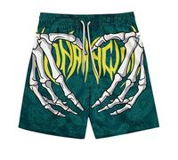 Generisch Shorts Men's Summer 3D Print Shorts Beach Shorts Skeleton Skull Hand Board Shorts Leisure Shorts Short Swimming Trunks Trousers Drawstring Sports Shorts Summer Shorts Swimming Shorts, dark
