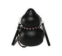 Generisch Shoulder Bag Calabash Polyurethane Leather Shoulder Bag Retro Shoulder Handbag for Fitness Travel Work Office Commuting and Daily Outdoor Activities, black, Siehe Beschreibung