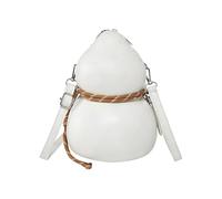 Generisch Shoulder bag, faux leather shoulder bag, bottle shape, retro, leisure shoulder bag, for fitness, travel, work, office, commuting and daily outdoor activities, White, Siehe Beschreibung