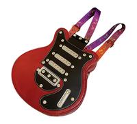 Generisch Shoulder Bag - Guitar Shape Shoulder Bag Backpack Shoulder Bag - Trendy Shoulder Bag Large Volume Lightweight for Mobile Phone School Work Travel, red, Siehe Beschreibung