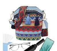 Generisch Shoulder bag, handmade ethnic tribal pattern handbag, women's bags, for party, commuting, work, travel, outdoor, girls, mobile phone, a, Siehe Beschreibung