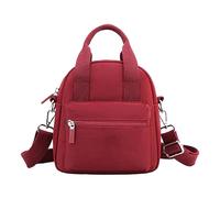 Generisch Shoulder Bag Hundreds Large Capacities Non-Water Nylon Handbag Plain Simple Shoulder Bag Sports Leggings Women's Opaque with Pockets, red, One Size