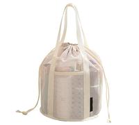 Generisch Shower Net Bag - Portable Mesh Shower Bag | Waterproof Storage Bag for Camping Travel Bathroom Swimming Pool, cream-coloured, see description, See description