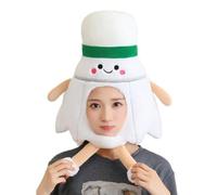 Generisch Shuttlecock Cosplay Hat - Soft Headwear for Funny Sports Motifs - Shuttlecock Plush Hat - for Birthday, Drama, Party, School, Women, Men