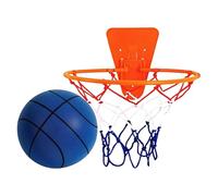 Generisch Silent Basketball - Indoor Basketball | Mini Basketballs Basket Set Silent Dribble Without Noise Adjustable Suitable for Gym Home Hammering Bouncing Ball
