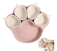 Generisch Silicone Baby Feeding Mat, Suction Plates for Babies - Cat Claw Shaped Suction Cup Separation Tray | Silicone Dinner Plate for Kids with Suction Cup for Multiple Meetings