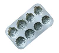 Generisch Silicone Cake Moulds - 8-Way Reusable Rose Craft Accessories, 8-Way Silicone Baking Moulds, for Baking Muffins, Desserts and for Children's Birthdays as well as Adults