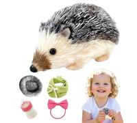 Generisch Silicone Hedgehog Toy, 5 Inch Hedgehog Decoration, Soft Silicone Animal Figure with Sleeping Pillow for Girls, Home, Travel, Room Decoration, Cuddly Game