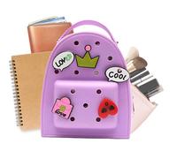 Generisch Silicone Jelly Backpack - Adjustable Straps | Waterproof Silicone Material - Cute Cartoon with Pendant & Ventilation Holes Lightweight Travel Backpack for Children Girls Teenagers Fashion