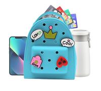 Generisch Silicone Jelly Backpack with Pendant, Cute Silicone Backpack - Waterproof Silicone Backpack, Cute Jelly Backpack, Travel Bag, Lightweight, Adjustable Backpack Purse for Women, blue, Siehe