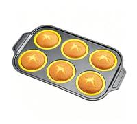 Generisch Silicone Muffin Baking Mould | 6 Cups Muffin Baking Mould | Non-Stick Silicone Cupcake Baking Cups | For Biscuits, Brownies, Food, Chocolate, Butter, Lunch, Hot Air Fryer, Oven
