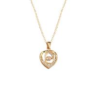 Generisch Simple Heart Shaped Splicing Pair Heart Necklace Europe and the United States Border Love Pendant Enamel Simple Silver, Aluminium alloy, No gemstone