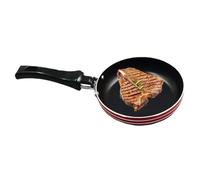 Generisch Single Egg Pan - Egg Frying Pan | Stainless Steel Frying Pans | Non-Stick Burning Pans with Lid | Hangable Cooking Gadgets with Comfortable Handle for Steak, Eggs, Sausages, Bread