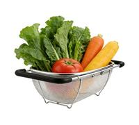 Generisch Sink Colander - Over The Sink Colander | Fine Mesh Oval Drying Rack for Fruit Rice Vegetable Pasta Produce | Sinks Draining Basket for Kitchen Canned Goods Food Kitchen Home RV Dorm