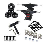 Generisch Skateboard Trucks & Accessories Set - Alloy Trolley with Hardware, Bearings | Complete Replacement Kit for Skateboard Deck, Cruiser, Road Riding, Tricks and Exercise