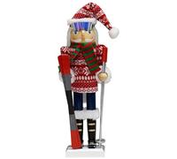 Generisch Skier Nutcracker - Christmas Festive Decoration | Festive Nutcracker Figure | For Home Desk Bookshelf Mantle Table Decoration Holiday Party