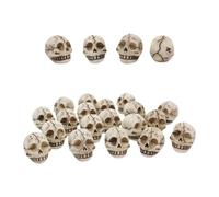 Generisch Skull Statues for Home Decor, 20 Pieces Skull Sculpture, Halloween Seasonal Decor, Small Resin Prank Toys for Miniature Landscaping Plant Pot Halloween Easter Festival Bookshelf
