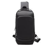 Generisch Sling Bag Men, Anti-Theft Shoulder Pack, 11.81 x 6.3 x 3.54 Inches Large Capacity USB Charging Design, Polyester Travel , Water-Resistant Oxford Fabric, for Gym Shopping Commute