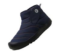 Generisch Slip-on boots women's winter, pair of snow boots, lined, non-slip, breathable trainers, flat leisure shoes, snow boots, warm men's boots, wide shaft boots, darkblue, 10 UK