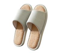 Generisch Slip-on shoes, women's open linen slippers, women's slippers, flat bathing shoes, non-slip guest slippers, comfortable household shoes, unisex cotton slippers, elegant slippers, Mint Green