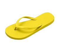 Generisch Slipp On Women's Summer Comfortable Slippers with Toe Post Design for Beach and Leisure. Easy to Slip on, Flat Sandals for Summer, yellow, 8 UK
