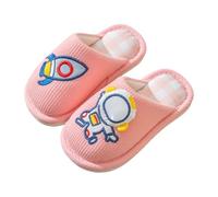 Generisch Slippers Baby Girl 19 Girls Male Life Non-Slip Short Warm Comfortable Cute Astronaut Pattern Thick Warm Women's Slippers, pink, 13 UK Child
