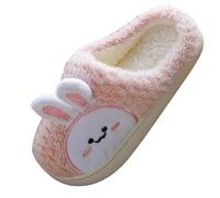 Generisch Slippers Baby Girls Winter Warm Plush Slippers Casual Slippers Cuddly Fluffy Slippers Soft Comfortable Non-Slip Slippers for Children Non-Slip Soft Comfortable, pink, 7 UK Child