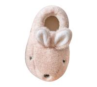 Generisch Slippers Cotton for and Winter Indoor Use with Warm Cute Plush Cotton Shoes Lambskin Men, pink, 2 UK