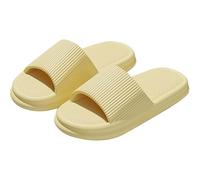 Generisch Slippers for Men and Women, Cushion Slippers, Shower Shoes, Indoor Slides, Bathroom Sandals, Ultimate Comfort, Lightweight, Thick Sole, Easy Clean, yellow, 8 UK