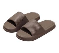 Generisch Slippers for Men and Women, Cushion Slippers, Shower Shoes, Indoor Slides, Bathroom Sandals, Ultimate Comfort, Lightweight, Thick Sole, Easy Clean, brown, 9 UK