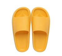 Generisch Slippers for Men and Women, Lightweight Non-Slip Slippers, Breathable Flip Flops, Slip-On Bathing Shoes, Open Cloud Shoes, Soft Slippers, Beach Mules, yellow, 8 UK