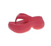 Generisch Slippers for women, summer slippers, casual flip flops for everyday and the beach, with open toe and thick sole, ultimate comfort, Hot Pink, 8.5 UK