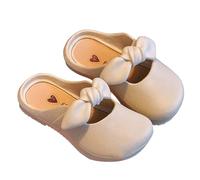 Generisch Slippers Girls 26 Elephants Toddler Girls Indoor Non-Slip Soft Bottom Bow Baotou Princess Sandals Slippers Women Warm Cat, White, 12 UK Child