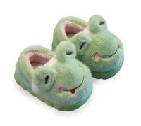 Generisch Slippers Kids Boys Kids Cartoon Slippers for Girls and Boys Memory Foam Comfortable Warm Slippers Assignment Game, Green, 9/10 UK Child