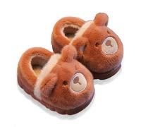 Generisch Slippers Kids Boys Kids Cartoon Slippers for Girls and Boys Memory Foam Comfortable Warm Slippers Assignment Game, brown, 9/10 UK Child