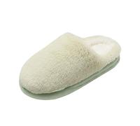 Generisch Slippers Winter Men's Visitor Slippers [Warm Upgrade] Warm Cotton Mules for Women, Mute Slippers, Winter Slippers, Soft and Comfortable Slippers, Green, 8 UK