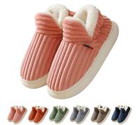 Generisch Slippers Women Men Funny Winter Warm Closed Slippers Comfortable Elegant Memory Foam Slippers Lined Cuddly Slippers Soft Non-Slip, pink, 11.5/12.5 UK