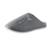 Generisch Slippers Women Men Winter Home Slides Christmas Print Thermal Slippers Casual Home Shoes Slippers Men 44, gray, 9 UK