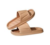 Generisch Slippers Women's 39 Non-Slip, Plush Slippers with Heel, Slippers Men's Shower, Slippers Closed Summer, Slippers Closed Winter Solid Sole, brown, 10 UK