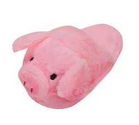 Generisch Slippers Women's/Children Cartoon Design Fuzzy Novelty Slippers Winter Women 3D Round Cap Warm Indoor Floor Home Pink Plush Shoes Shoes Without Laces Women Warm, pink, One Size