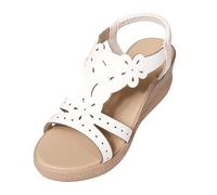 Generisch Slippers Women's Hang with Sandals Female Foreign Trade Large Yards Rome Wind Increase Europe The United States Slope With Shoes, White, 5 UK