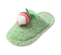 Generisch Slippers Women's/Kids Four Seasons Cute Slippers for Non-Slip Fpir Season Fabric Cotton Colourful Slippers Camouflage Women Shoes, Green, 7 UK